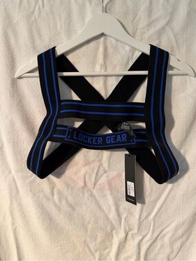 Mens Black & Blue Athletic Harness